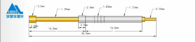 PH-3M3、 PH系列探針、探針尺寸、測試探針圖片、三尖探針圖片、頂針圖片、彈簧探針圖片